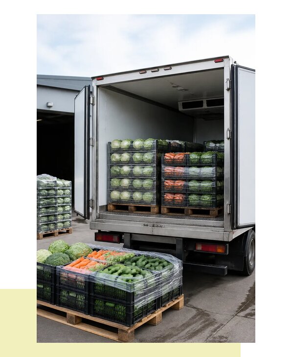 Перевозка охлажденных овощей автотранспортом в Тару