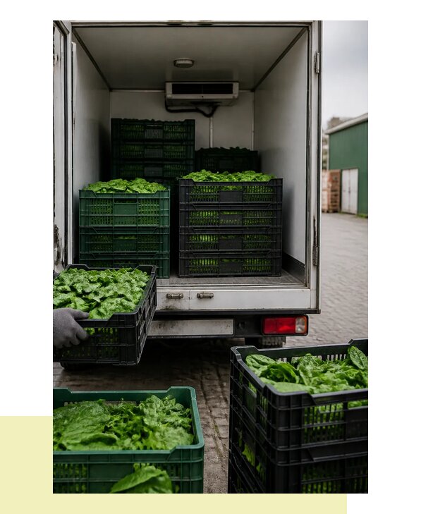 Перевозка шпината в Тару с сохранением свежести продукции